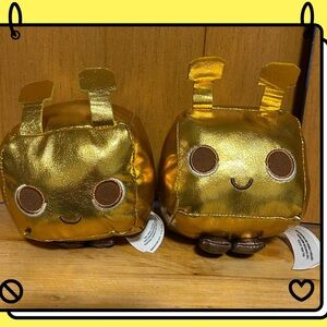 Pet Simulator Series 2 Mystery Plush Gold Gleebo Alien 4”, 2 PCs (No DLC Code)